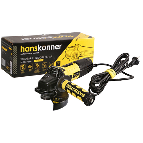 УШМ 125мм &quot;Hanskonner&quot; 1350Вт, 4000-10000об/мин, конст эл-ка, черт mod T