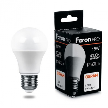 Лампа светодиодная A65 17Вт "Feron PRO LB-1017" Е27 220В 6400К