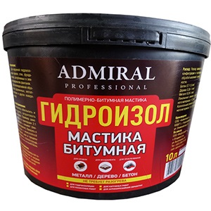 Мастика битумная полимерная Адмирал "Гидроизол", 10л
