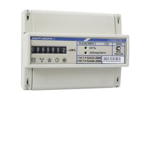 Счетчик электрической энергии ЦЭ6803ВМ/1 1Т, 220В, 5-60А, 3-фазный, прямого включения, под дин-рейку, 4пр. М7 P31, для учета активной энергии