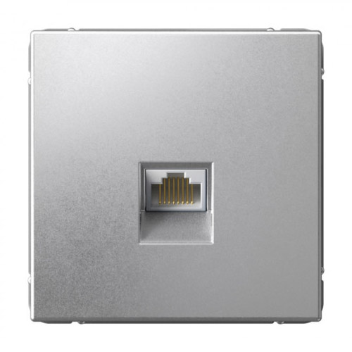 Розетка компьютерная RJ45, кат. 5е, механизм (без рамки), ARTGALLERY алюминий