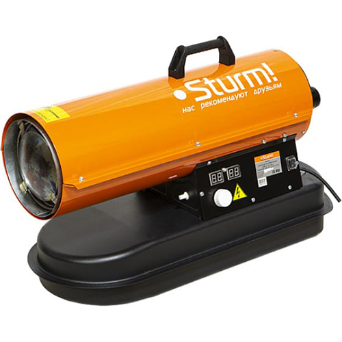 Пушка тепловая дизельная DKH15, 15кВт, производ. 350м3/час, расход топ. 1,1кг/ч, прямой нагрев, "Sturm!"