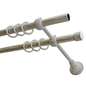 Карниз DIY "Белое золото" в коробе, двойной, 16мм, 1600мм