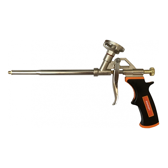 Пистолет "Bohrer" для монтажной пены   никелерованный регулировка потока пены