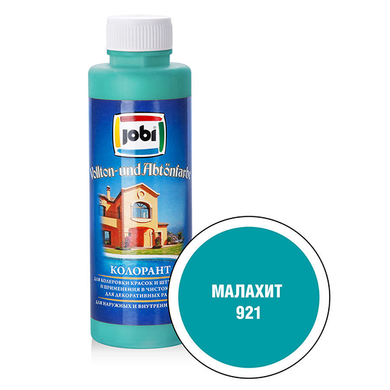 Краска колеровочная "Jobi", 0,5л, "Мятный (Малахит)"