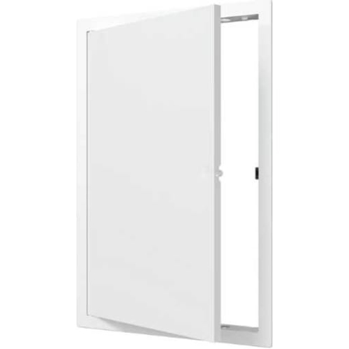 Лючок пластмассовый белый 223*323 с фланцем 200*300, нажимной