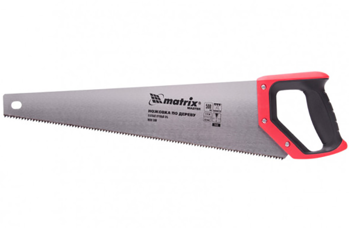 Ножовка "Sparta" по дереву 500мм, зуб-2D, 2х-компон.ручка, линейка