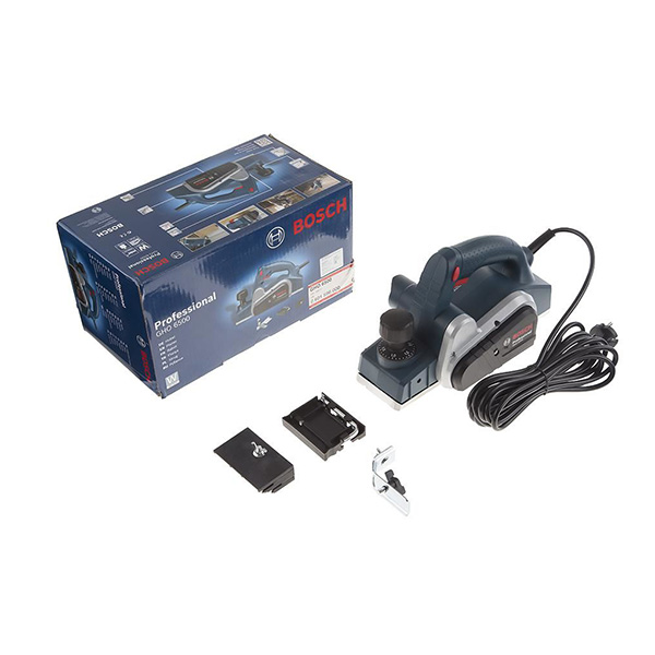 Рубанок "Bosch" GHO6500, 650Вт, 16500об/мин, глубина строгания 2,6мм
