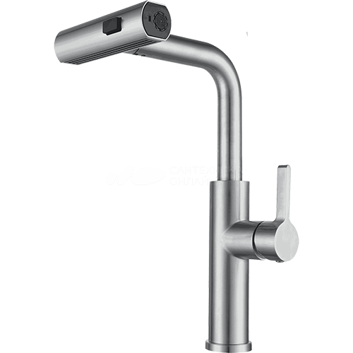 Смеситель &quot;Профсан Steel&quot; одноручковый для кухни &quot;PSM-300-96&quot;, с вытяж. лейкой