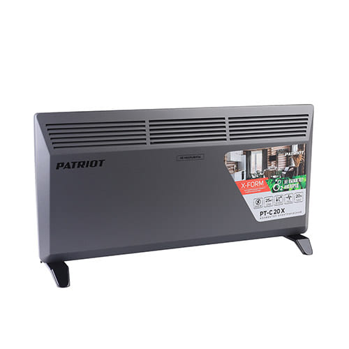 Конвектор PT-C 20 X, 1000/2000Вт, Х-образный монолитный нагревательный элемент "Patriot"