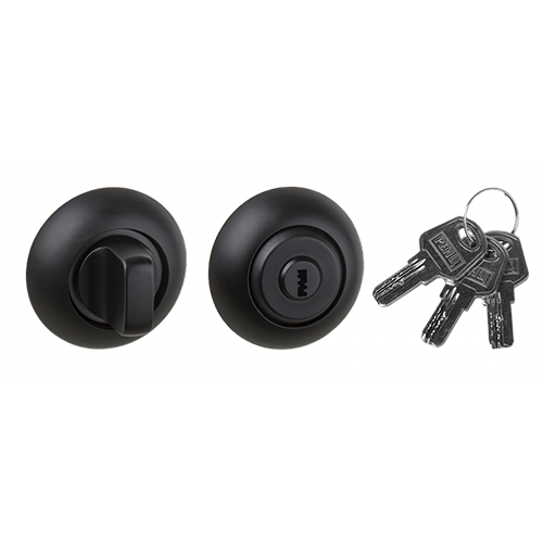 Завертка дверная с ключом "РЕНЦ К-08 BL", "Черный"