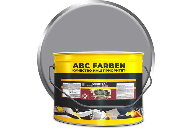 Грунтовка ГФ-021 "FARBITEX", 10кг, серая