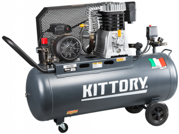 Компрессор поршневой ременной KAC-150/80S производительность 600л/мин 3000Вт 220В максимальное рабочее давление 10 бар "Kittory"