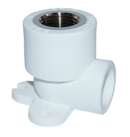 Угольник комбинированный "Aquattro" с внутренней резьбой PPR EFW 20*1/2в c креплением