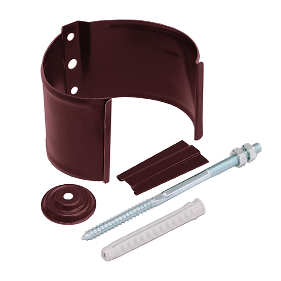 Металлический кронштейн трубы на кирпич "Красное вино" "Grand Line" d=90