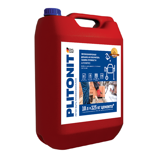 Противоморозная добавка для растворов "Плитонит Антифриз", 10л