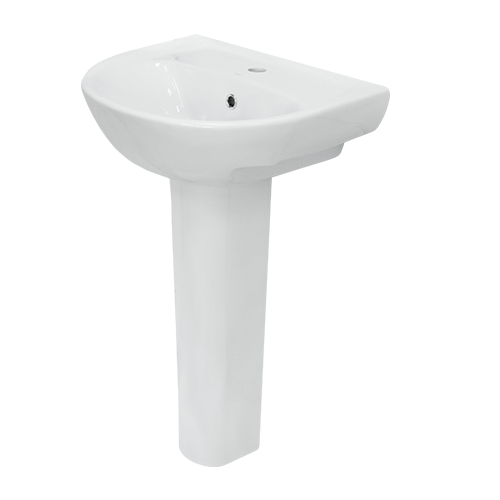 Умывальник "Sanita, Эталон 55" белый с пьедесталом "Самарский"