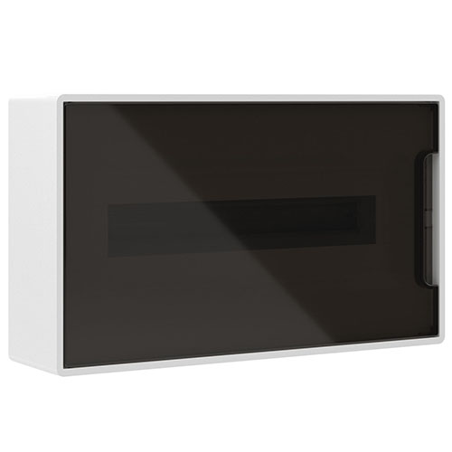 Щиток 18 мод настенный FRAME, белый, с тонированной дверцей, с 2-мяшинами PEN на 8 и 10 отв. ДКС