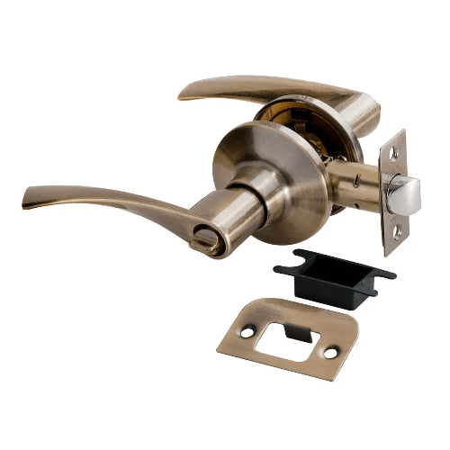 Ручка нажимная "HK-02 WC AB", "Античная бронза", с фиксатором