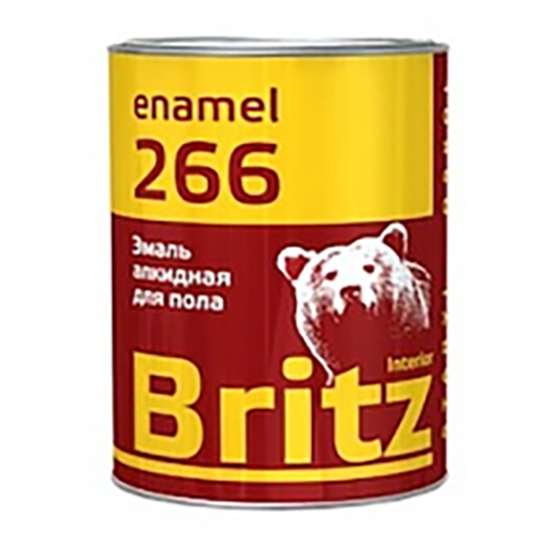 Эмаль для пола ПФ-266М алкидная жёлто-коричневая &quot;Бриц&quot;, 0,9кг, ТУ