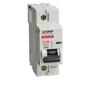 Автоматический выключатель ВА47-100 1Р 40А 10кА тип C "ЭКФ"
