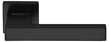 Ручка дверная "MH-56 BL-6S", нажимная, квадратная накладка, "Черный"