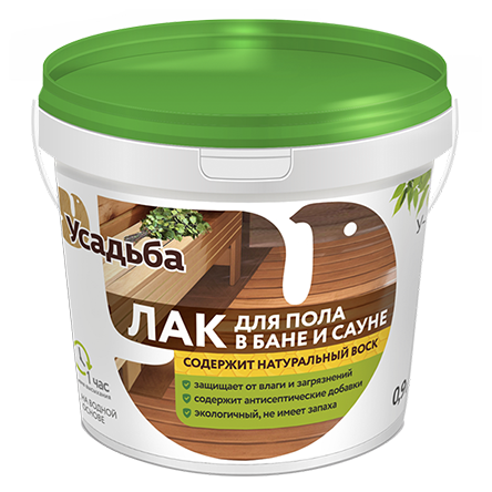 Лак для пола в бане и сауне "Диола", 2кг