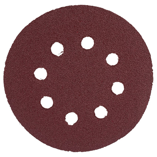 Круг шлифовальный на велюровой основе, Р80(№16), d125мм, 8 отверстий, 5шт/уп СДЕЛАТЬ ПРОИЗВОДСТВО СР055