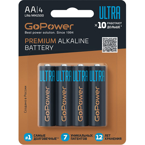 Эл. питания GoPower ULTRA LR6-BL4 АА