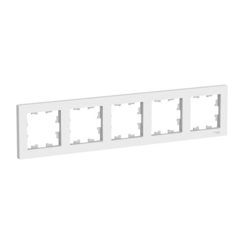 Рамка 5-постовая, универсальная, ATLASDESIGN белый
