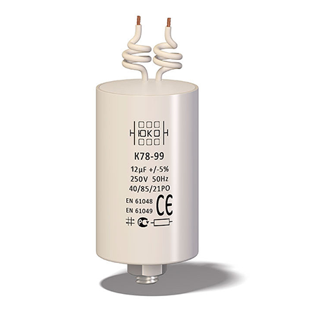 Конденсатор "ALB" 32мкФ, болт М8, провод 200мм, "СВВ80"