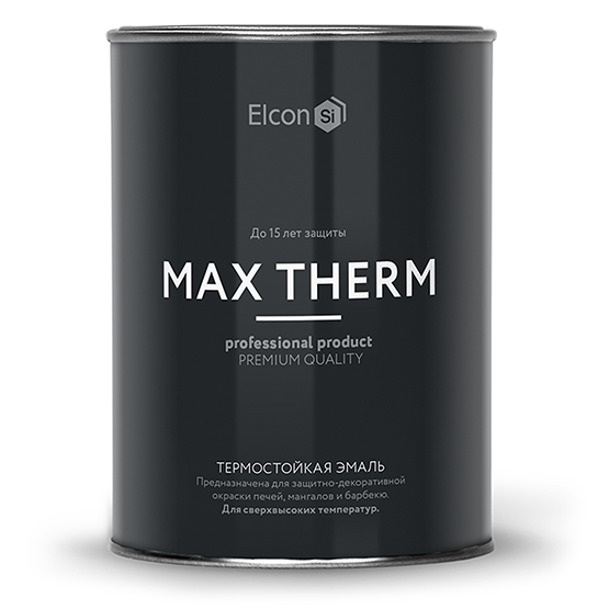 Эмаль термостойкая черная &quot;Elcon&quot;, 0,8кг
