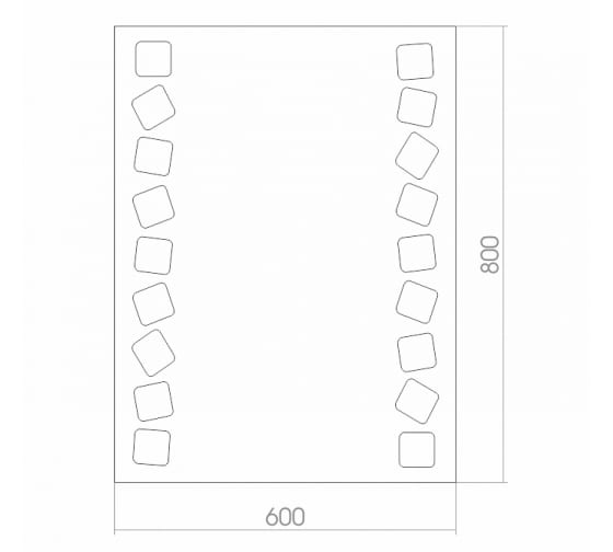 Зеркало "Карат" 600*800мм с подсветкой
