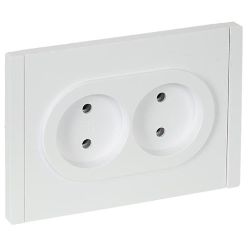 Розетка 2-ая &quot;FORTE&PIANO&quot; б/з с/п, 10А, FP226 бел. IEK