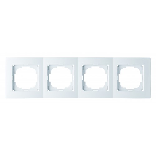 Рамка "NILSON Touran" четверная, горизонтальная, белая