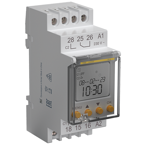 Таймер ТА80 астрономический, цифровой 16А 230В на дин-рейку "ИЭК"