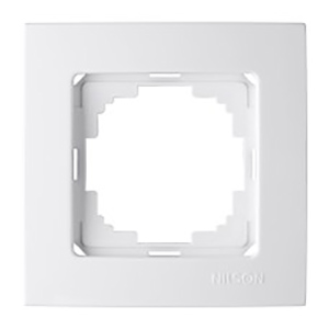 Рамка "NILSON Touran" одинарная, горизонтальная, белая