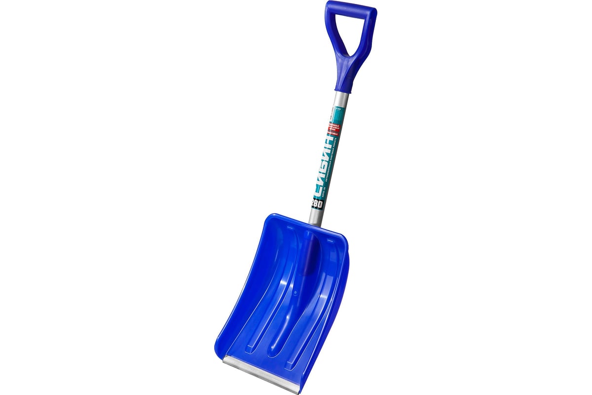 Лопата снеговая автомобильная пласт 280мм,СИБИН АВТО-28, ,алюм. черенок