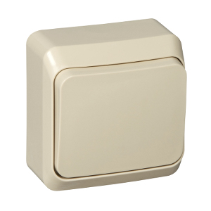 Выключатель 1-кл, &quot;Этюд Lexel&quot;, накладной, кремовый