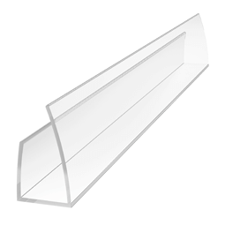 Профиль торцевой 2100*4мм, прозрачный