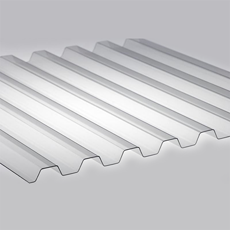 Профилированный поликарбонат 6000*1050*0,8мм, прозрачный 0,8кг/м2,