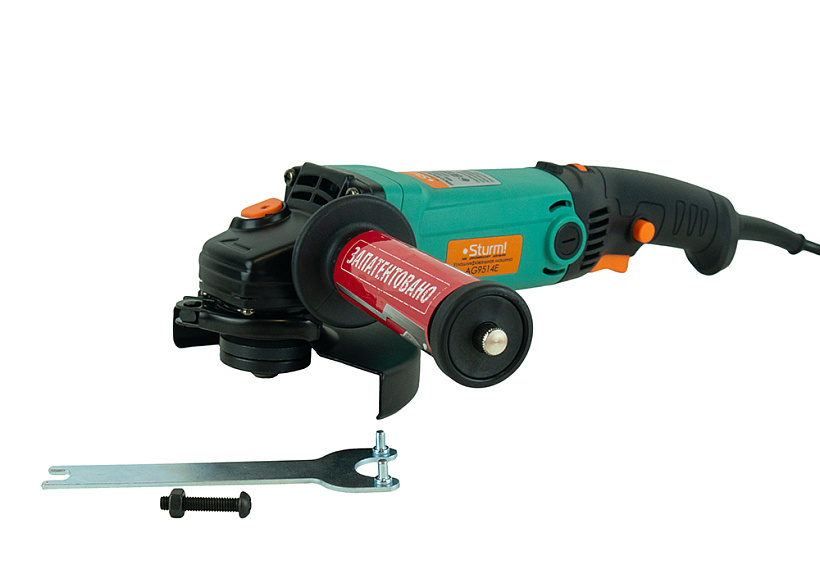 УШМ 125мм "Sturm!" AG9514E 1100Вт, рег:4000-11000об/мин, удлин рукоять