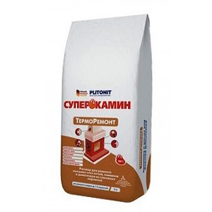 Раствор кладочный термостойкий &quot;Плитонит СуперКамин ТермоРемонт&quot;, 4кг