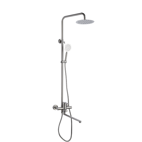 Душевой гарнитур "Aquattro" для ванны c тропическим душем и смесителем "Q01-7008", с длинным изливом