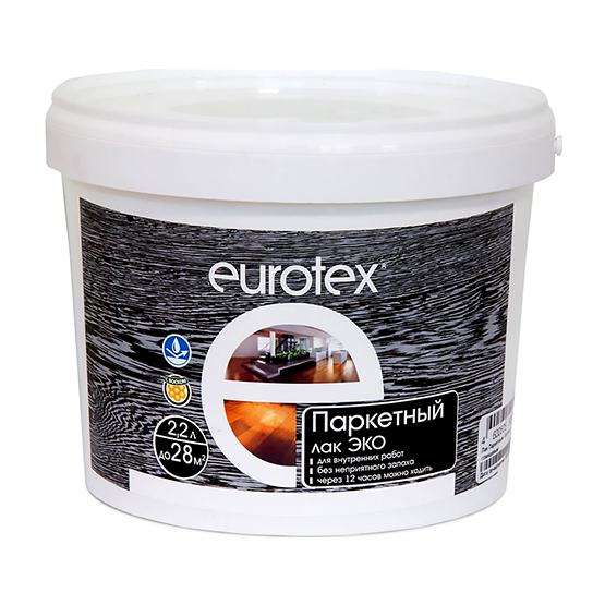 Лак паркетный, эко &quot;Eurotex&quot;, 2,2л, глянцевый