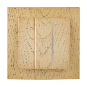 Выключатель "NILSON Touran" трёхклавишный, скрытой проводки, Клён