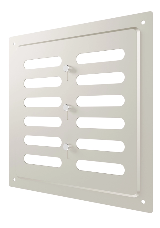 Решетка вентиляционная MER регулируемая 200х200 окраш.сталь Beige ERA
