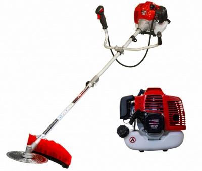 Бензиновый триммер BR-261 professional, объем 26,0см3, разъемная штанга, ранец,  дисковый нож 40 "Verton"