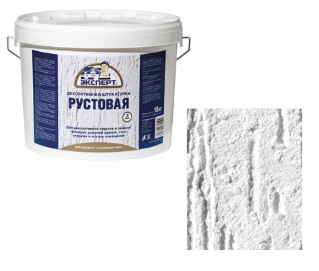 Штукатурка декоративная акрилатная дисперсия Эксперт рустовая , 2мм, 18кг