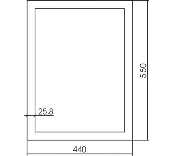 Зеркало "Магнат" 440*550мм, серебро